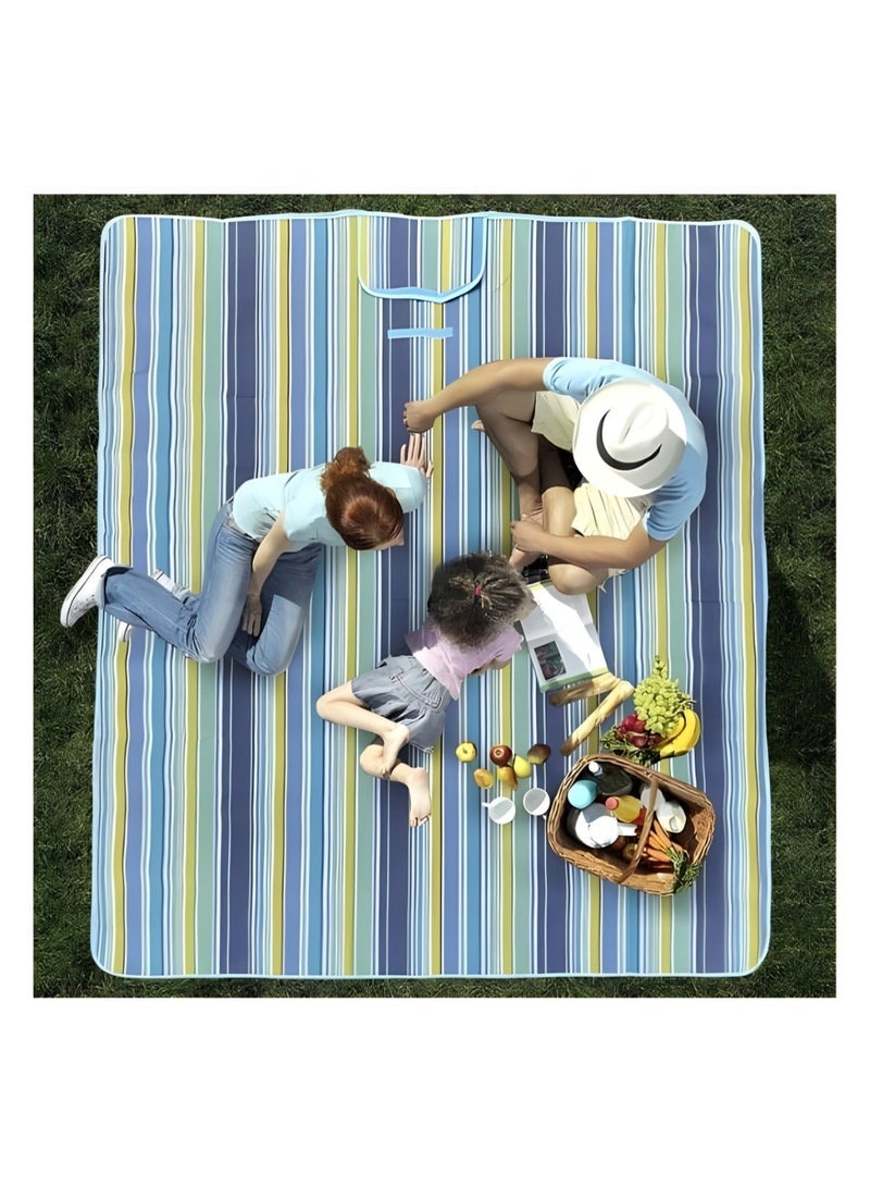 Picnic Mat Waterproof  – Large Portable Outdoor Beach & Camping Picnic Mat, Sand-Resistant Foldable Picnic Mat with Carry Strap for Park, Beach, Travel & Family Outings - Image 3